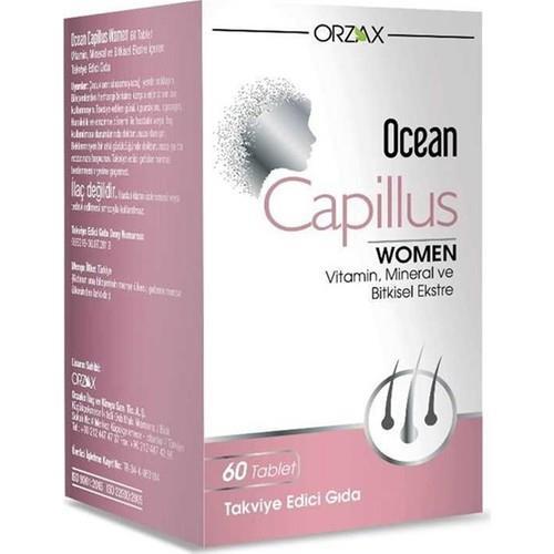 Orzax Ocean Capillus Women Vitamin Mineral ve Bitkisel Ekstre Takviye Edici Gıda 60 Tablet