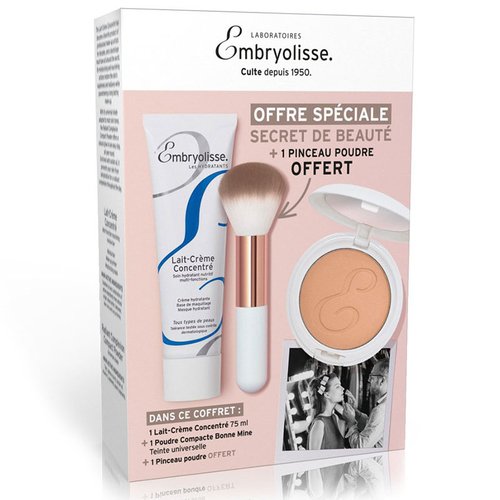 Embryolisse Beauty Secret Box Lait Creme Concentre+Kompakt Pudra Kofre 75 ml + 12 g