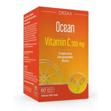 Orzax Ocean Vitamin C 500 mg Takviye Edici Gıda 60 Kapsül