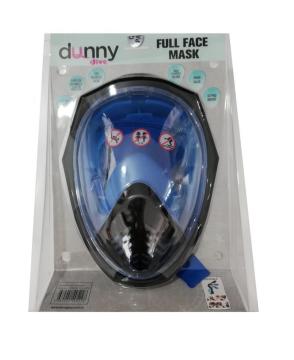 Dunny Dive Fullface Silikon Şnorkel Maske S/M Set Mavi