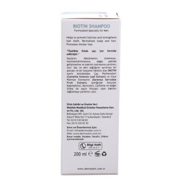 Dermoskin Biotin Şampuanı 200 ml - Erkek