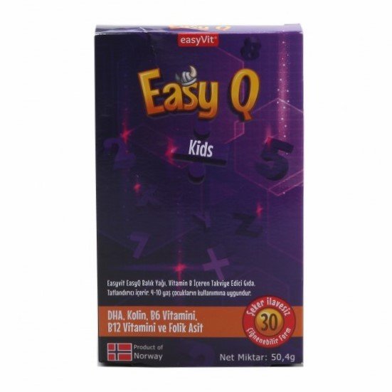 EasyQ Kids Omega 3 Kolin Vitamin Çocuk 30 Tablet