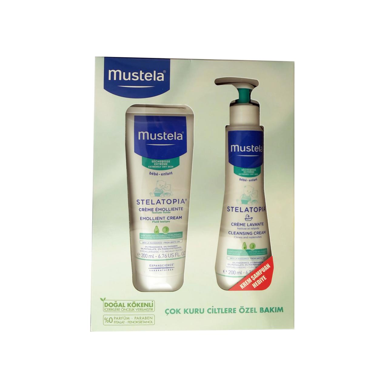 Mustela Stelatopia Cream 200 ml+Stelatopia Cleansing Cream 200ml