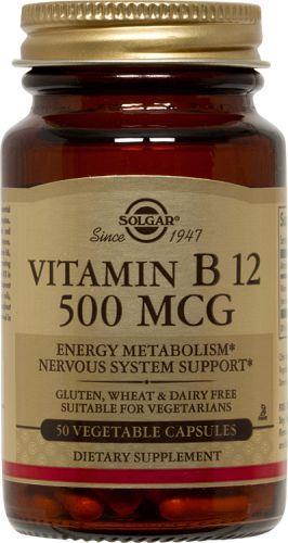 Solgar Vitamin B12 500 mg 50 Bitkisel Kapsül