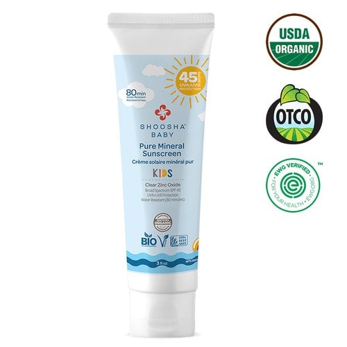 Shoosha Organic Kids Mineral Çocuk Güneş Kremi SPF 45 90 ml