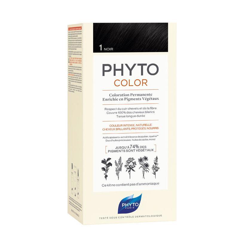 Phyto Color 1 Siyah Bitkisel Saç Boyası (YENİ AMBALAJ)