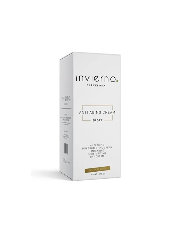 Invierno Barcelona LLC. Yaşlanma Ve Kırışıklık Önlemeye Yardımcı Anti Aging Krem Hyaluronik Asit Collagen 50 Spf+