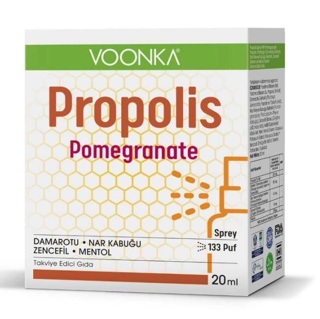 Voonka Propolis Pomegranate Sprey Takviye Edici Gıda 20 ml