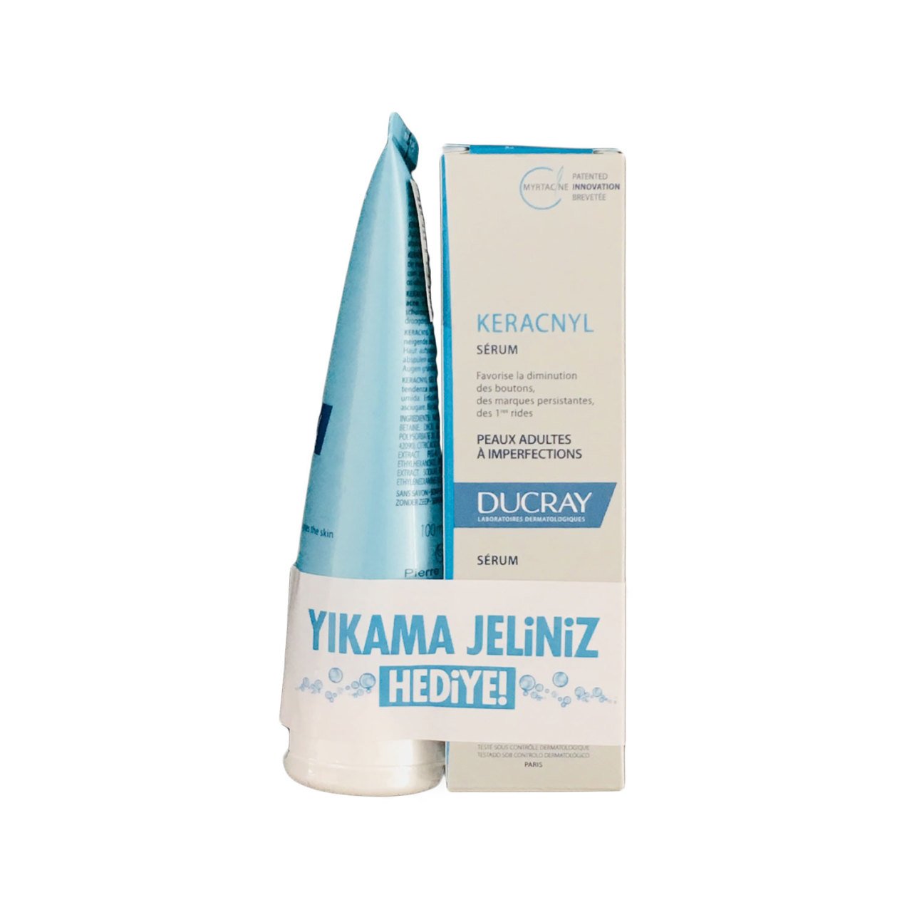 Ducray Keracnyl Serum 30 ml + Ducray Keracnyl Foaming Gel 100 ml HEDİYE