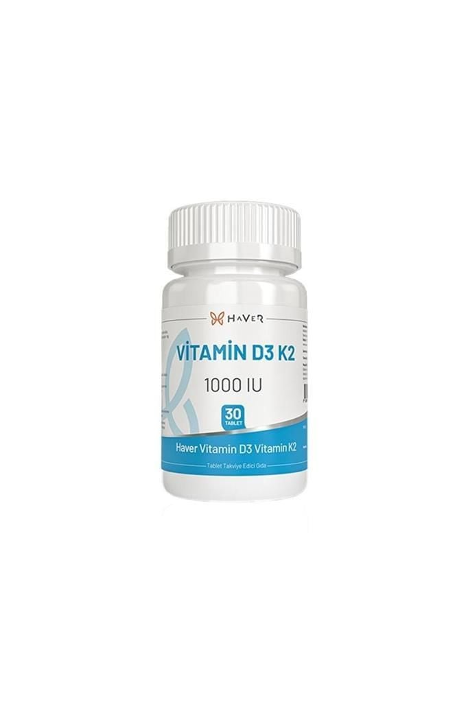 Haver Vitamin D3 K2 1000 IU Takviye Edici Gıda 30 Tablet