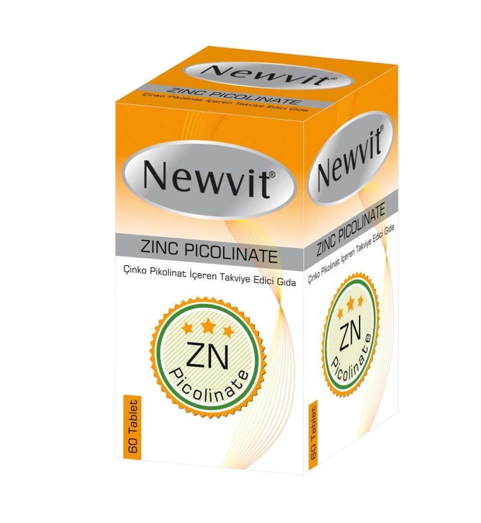 Newvit Çinko Pikolinat İçeren Takviye Edici Gıda 60 Tablet