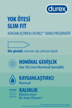 Durex Yok Ötesi Slim Fit Prezervatif 20'li