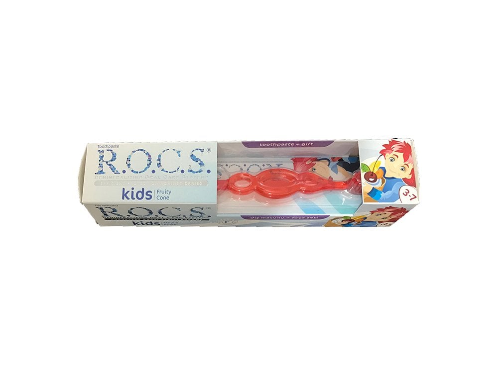 Rocs Kids 3-7 Meyve Külahı Diş Macunu+Diş Fırçası