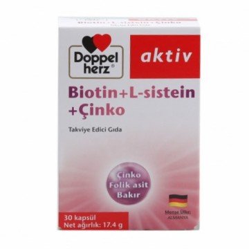 Doppelherz Aktiv Biotin+L-sistein+Çinko 30 Kapsül