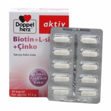 Doppelherz Aktiv Biotin+L-sistein+Çinko 30 Kapsül