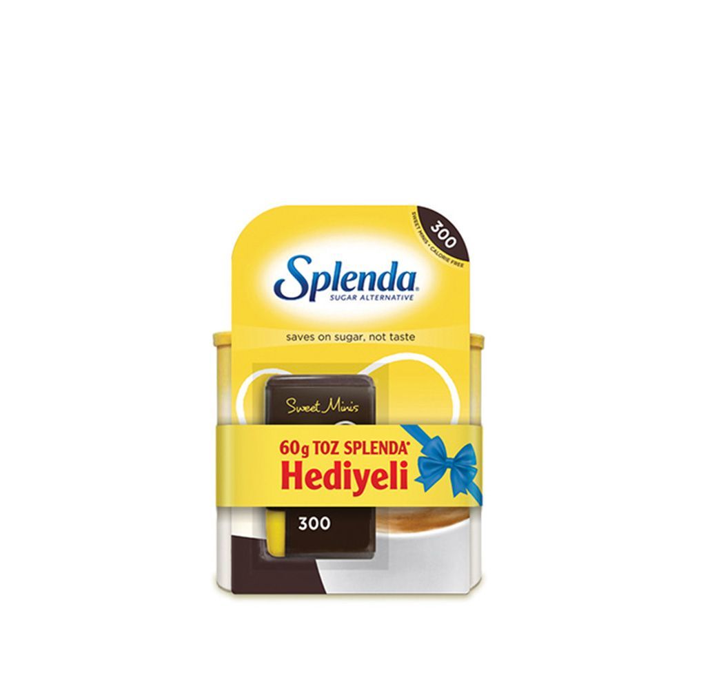 Splenda 300 Tablet Tatlandırıcı (60 g Toz Splenda Hediye)