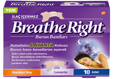 Breathe Right Lavanta Normal Boy 10 Adet Burun Bandı