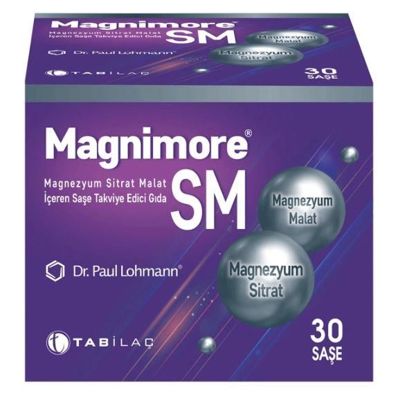 Magnimore SM Magnezyum Sitrat Malat içeren Takviye Edici Gıda 30 Saşe