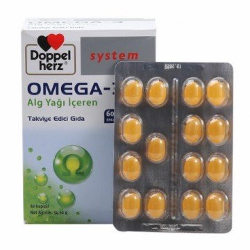 Doppelherz Omega 3 Alg Yağı İçeren 60 Kapsül (Vegan)