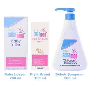 Sebamed 3'lü Bebek Bakım Seti (Şampuan + Losyon + Pişik Kremi)