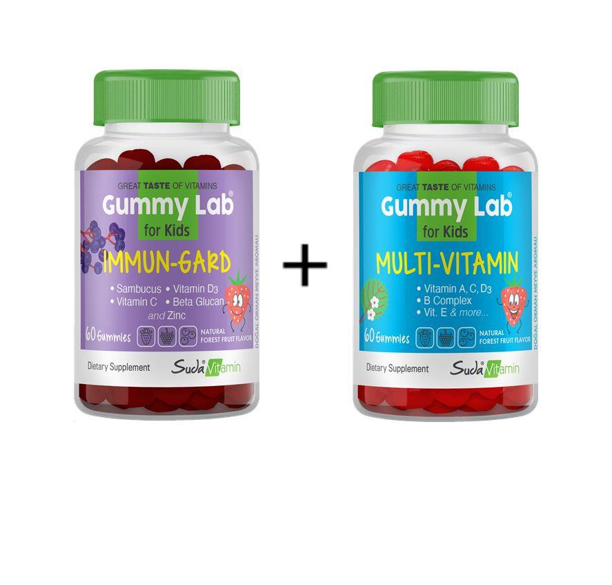 Gummy Lab Kids İmmun Gard ve Multivitamin 2'li Set