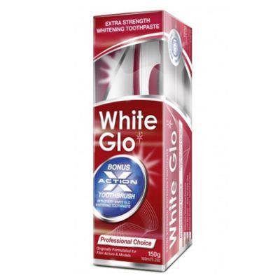 White Glo Extra Beyazlatıcı Diş Macunu 100ml (Diş Fırçası ve Esnek Kürdan Hediye)