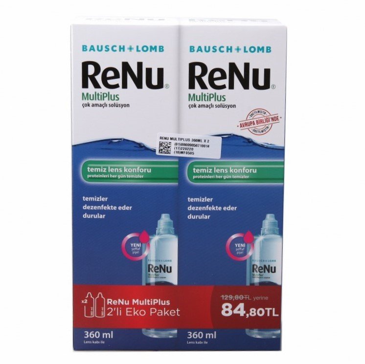 Renu MultiPlus Lens Solüsyonu 2´li 2 x 360 ml