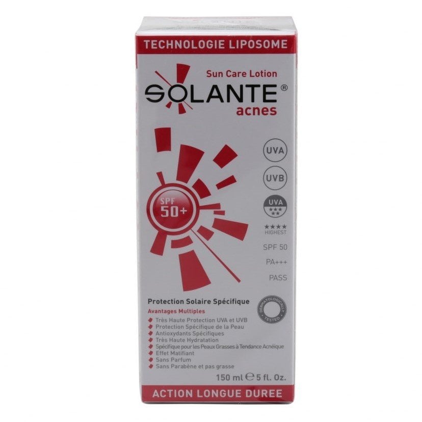 Solante Acnes Güneş Koruyucu Losyon SPF50 150ml (Akne ve Sivilce)