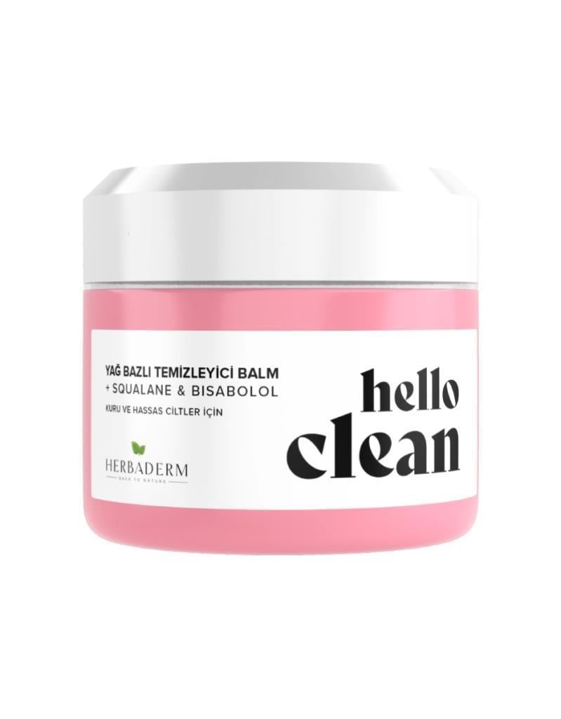 Herbaderm Hello Clean Yağ Bazlı Temizleyici Balm 100 ml + Squalane & Bisabolol | Kuru ve Hassas Ciltler