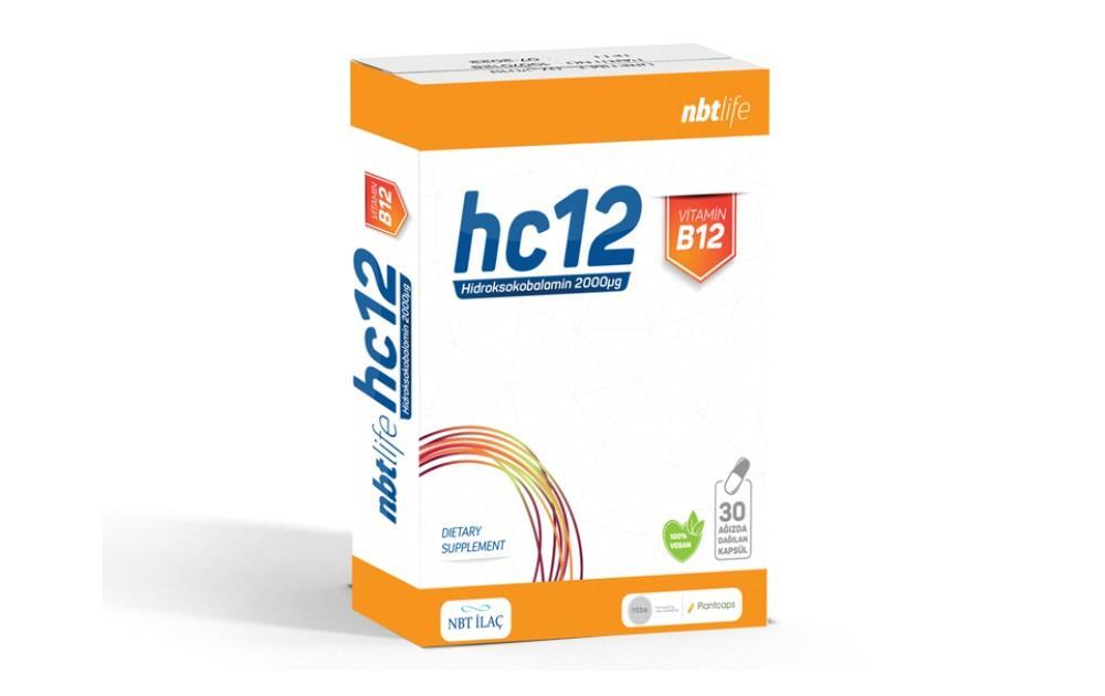 NBT Life HC12 Vitamin B12 30 Ciğneme Tableti