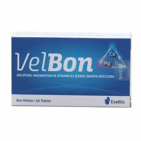 Exeltis Velbon Kalsiyum Magnezyum ve D3 30 Tablet