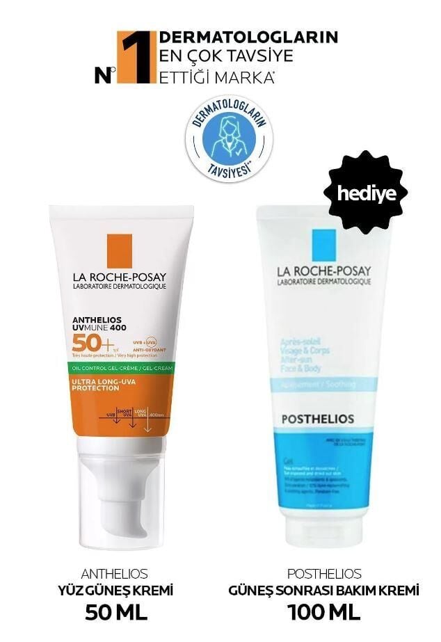 La Roche-Posay Anthelios Dry Touch Gel Spf 50+ 50 ml Güneş Kremi & Posthelios 100ML