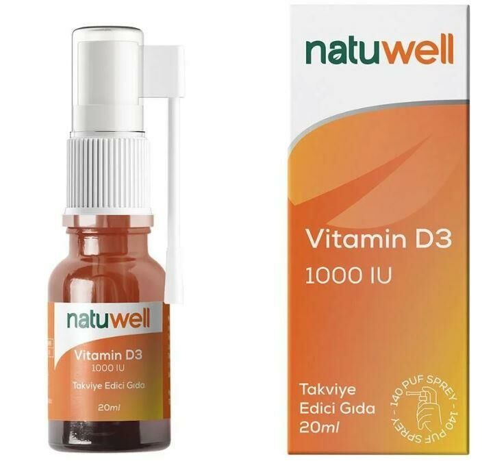 Natuwell Vitamin D3 1000 IU Sprey 20 ml