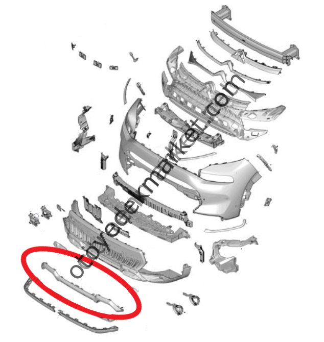 Citroen C3 Aircross (2022-2024) Ön Tampon Çıtası (Orijinal)