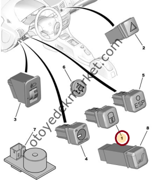 PEUGEOT 206+ MERKEZİ KİLİT DÜĞMESİ