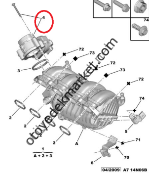 Peugeot 207 (2006-2012) 1,6 Vti Benzinli Gaz Kelebek Kutusu (Vdo)