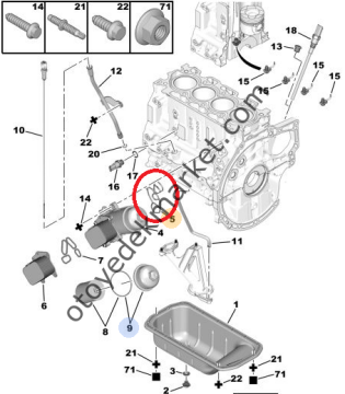 PEUGEOT 206 DİZEL YAĞ SOĞUTUCU CONTASI