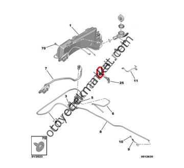 Peugeot 3008 (2016-2023) Silecek Depo Su Seviye Sensörü Contası (Orijinal)