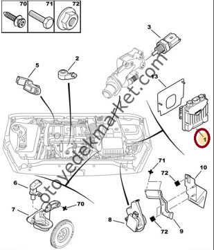 PEUGEOT 307 (2001-2009) 1.6 BENZİNLİ ENJEKSİYON BEYNİ