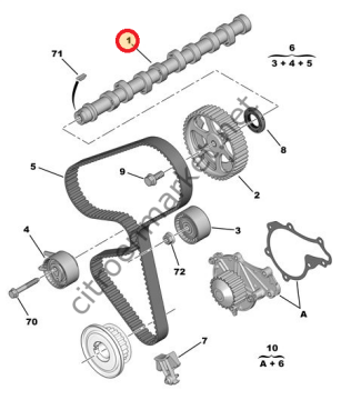 PEUGEOT 206 1,4 HDİ EKSANTRİK MİLİ DÖKÜM (İTHAL)