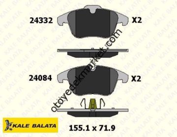 Peugeot 407 (2004-2011) Ön Fren Balatası (Kale)