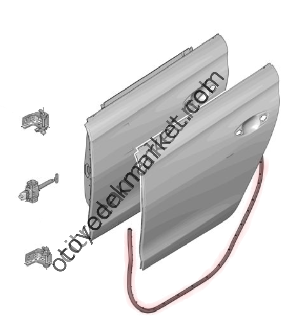 Peugeot 508 (2019-2023) Sağ Arka Kapı Lastiği (Orijinal)