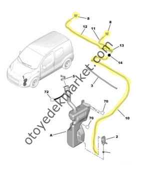 Citroen C3 (2003-2010) Koltuk Yatırma Kolu Sol Taraf