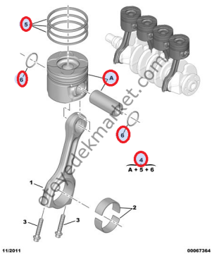 PEUGEOT 206 (1999-2004)  2,0 GTI PİSTON SEKMAN TAKIMI (KİNG)