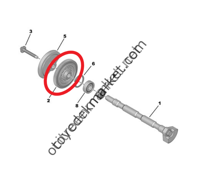 Peugeot 3008 (2016-2023) 1.2 Benzinli Krank Denge Mili Dişlisi (Orijinal)