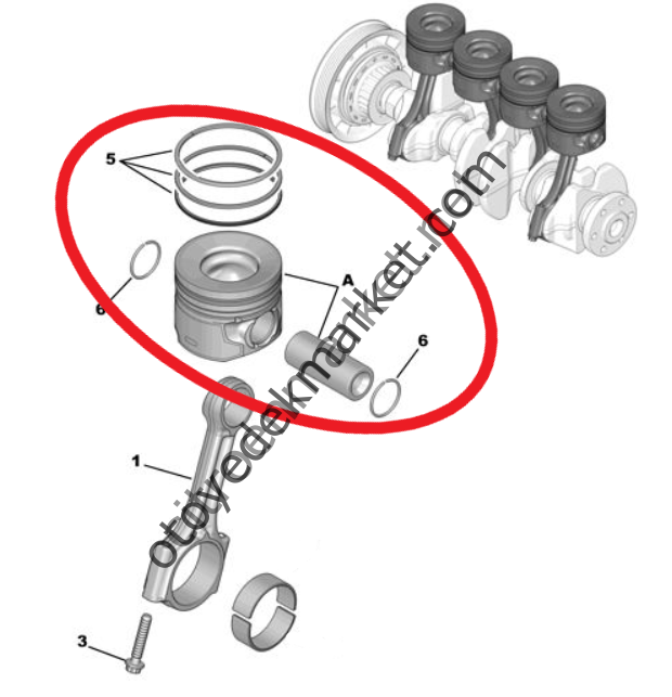 Peugeot 2008 (2018-2019) 1.5 BlueHdi Piston Takımı (Orijinal)