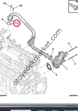 PEUGEOT 207 1,4 HDI EGR BORUSU (ORJİNAL)