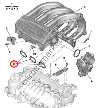 Citroen C-Elysee (2012-2020) 1.2 Benzinli Emme Manifold Conta Seti (Royal)