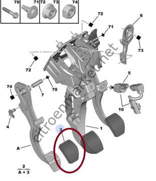 PEUGEOT 407 FREN PEDAL LASTİĞİ İTHAL