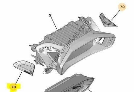 Peugeot 208 (2021-2025) Gösterge Çerçeve Sol Yan Kapak (Orijinal)